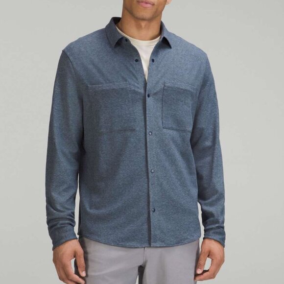 lululemon athletica Other - Lululemon Soft Knit Overshirt Heathered True Navy